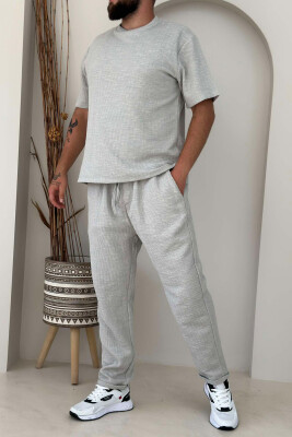 ONE COLOR T-SHIRT+TROUSERS MEN SET LIGHT GREY/GZ 