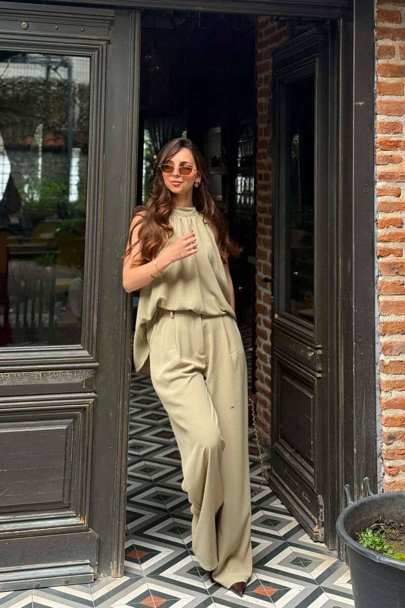 ONE COLOR TANK TOP + TROUSERS WOMAN SET MINT/MENTE - 4