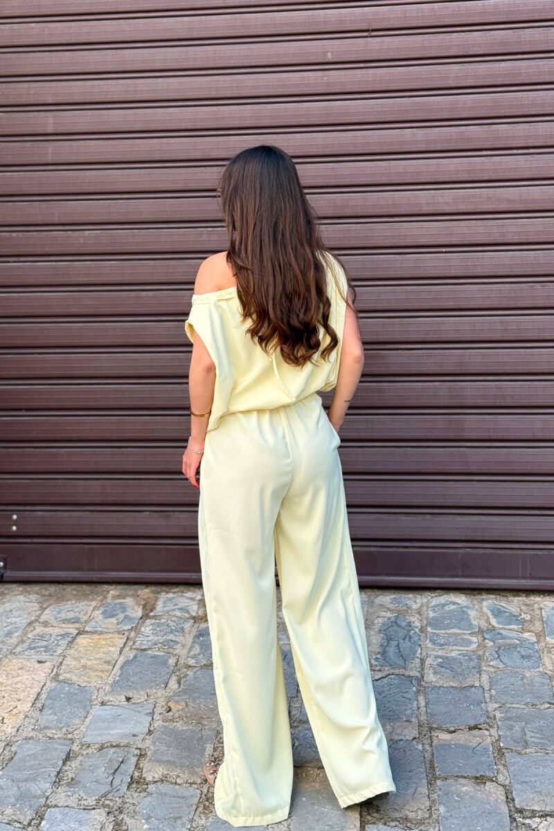 ONE COLOR TANK TOP + WIDE LEG TROUSERS WOMAN SET YELLOW/E VERDHE - 5