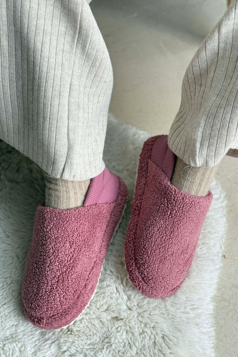 ONE COLOR TEDDY WOMEN SLIPPERS VINEGAR/UTHULL - 1