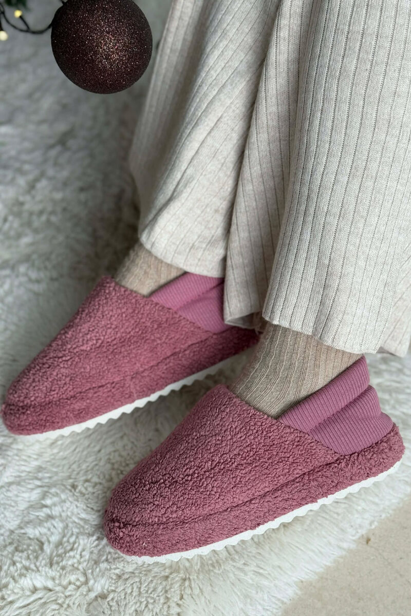 ONE COLOR TEDDY WOMEN SLIPPERS VINEGAR/UTHULL - 5