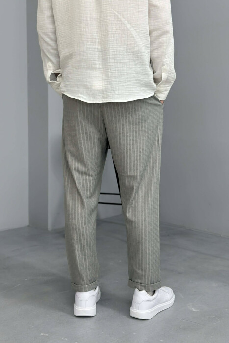ONE COLOR TEXTURED MEN PANTS GREY/GRI - 2