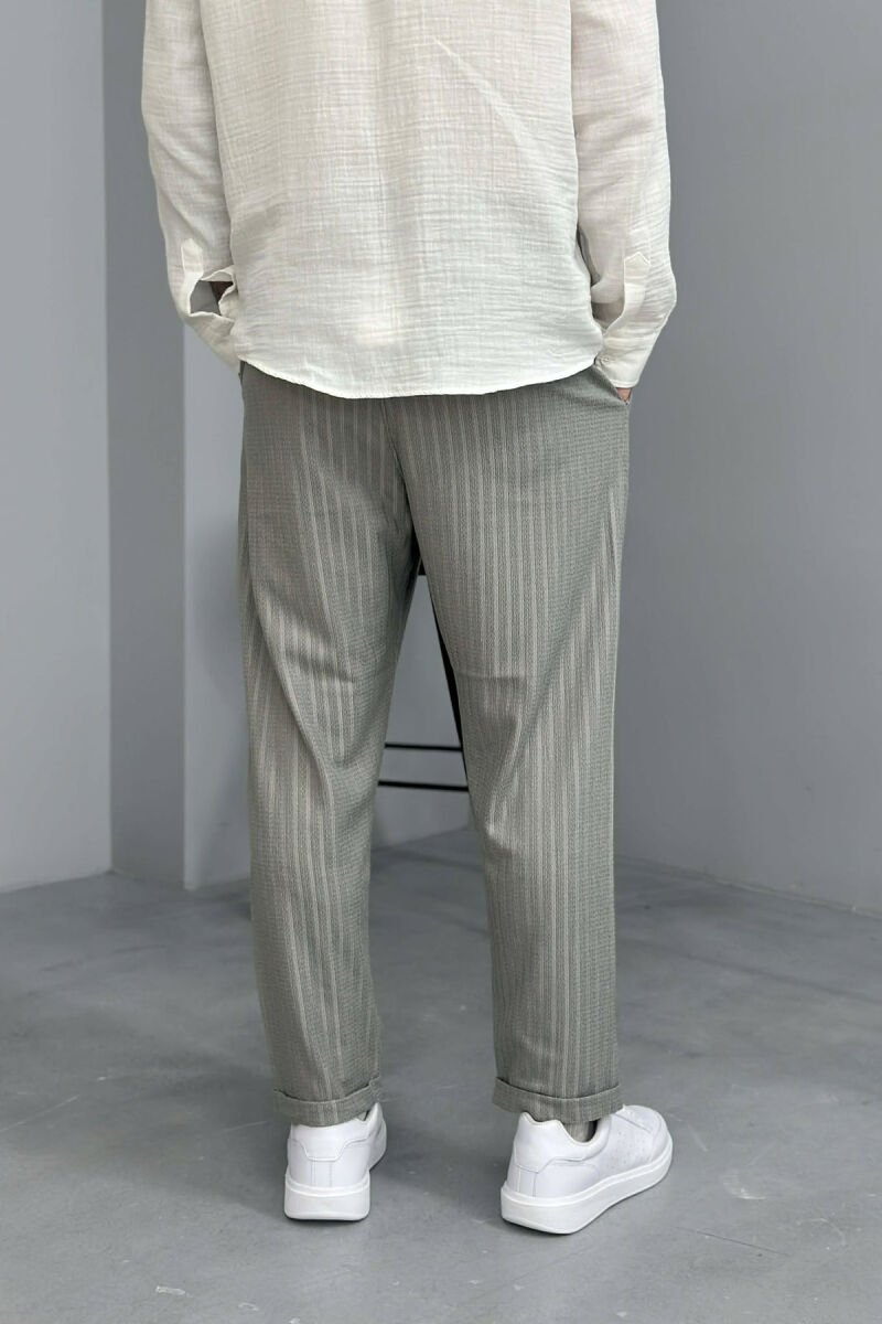 ONE COLOR TEXTURED MEN PANTS GREY/GRI - 2