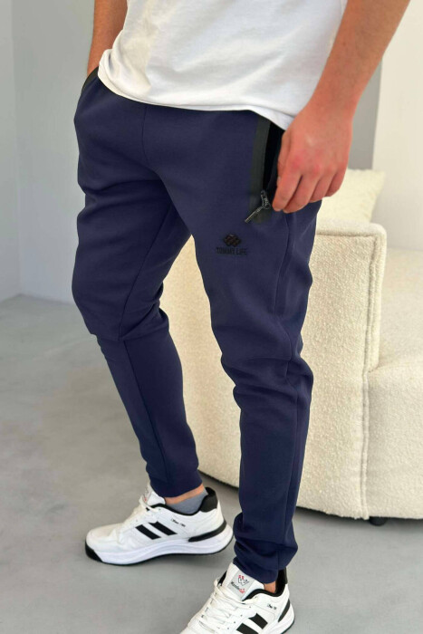 ONE COLOR SIMPLE MEN SWEATPANTS BLUE/BLU 
