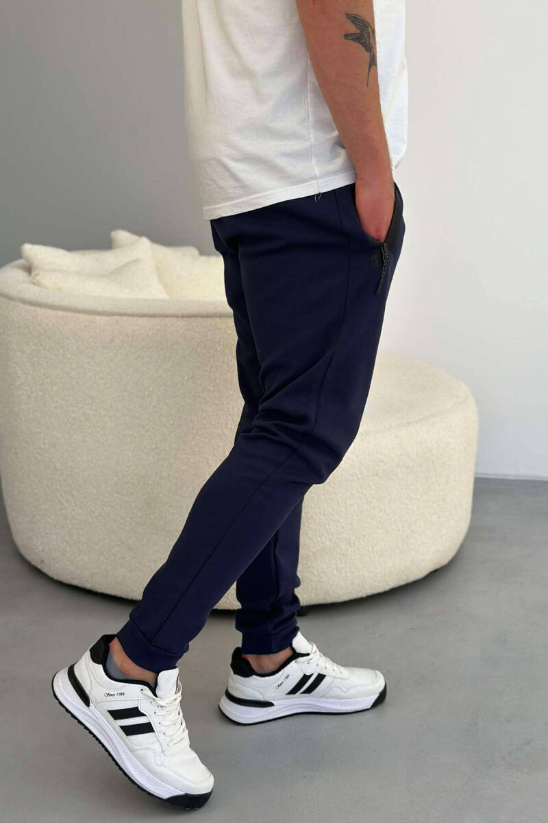 ONE COLOR SIMPLE MEN SWEATPANTS BLUE/BLU - 2