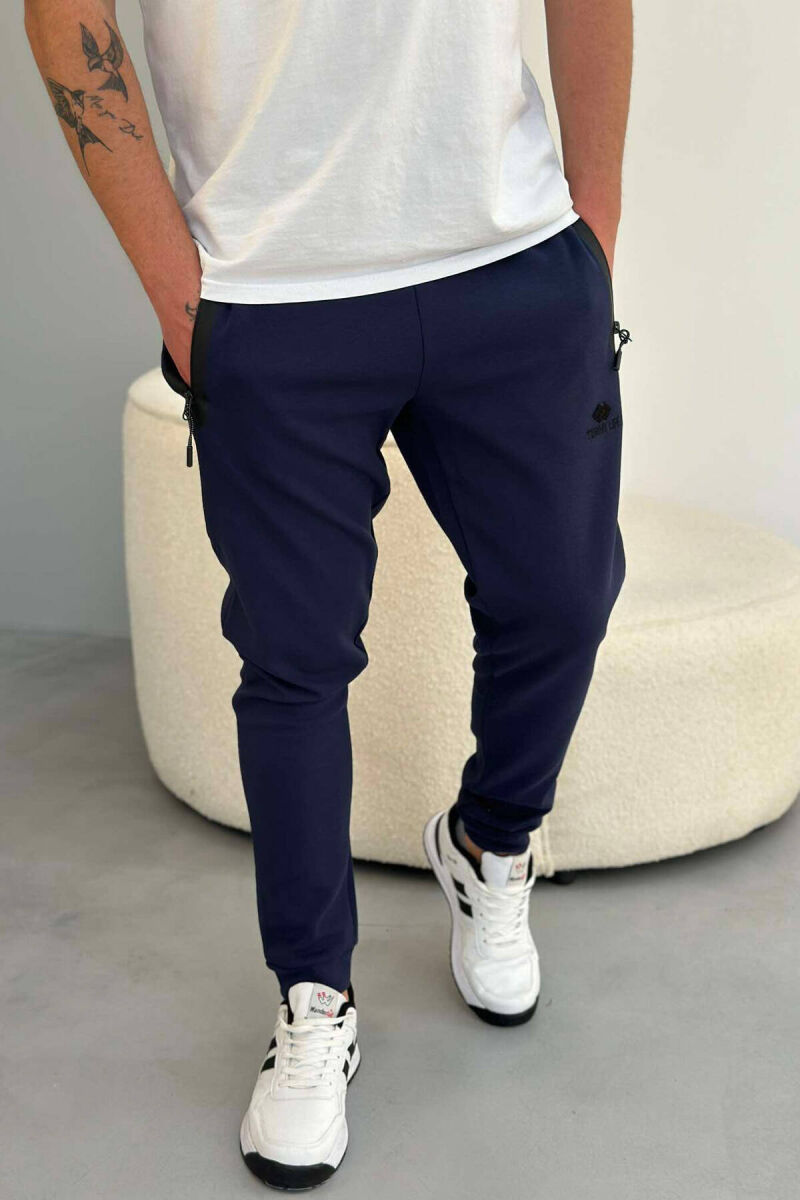 ONE COLOR SIMPLE MEN SWEATPANTS BLUE/BLU - 3