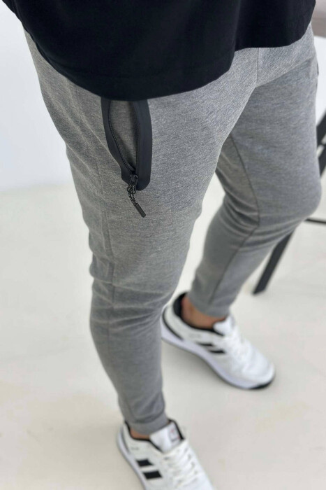 ONE COLOR SIMPLE MEN SWEATPANTS GREY/GRI - 2