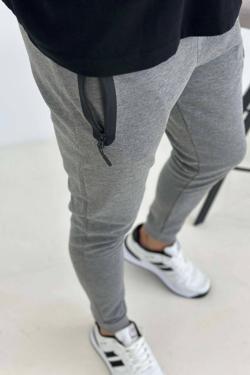 ONE COLOR SIMPLE MEN SWEATPANTS GREY/GRI - 2