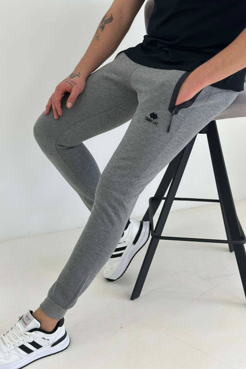 ONE COLOR SIMPLE MEN SWEATPANTS GREY/GRI - 4
