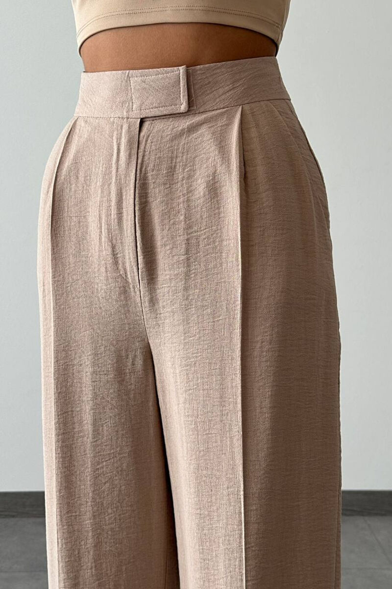ONE COLOR TROUSERS WOMAN BEIGE/BEZHE - 2
