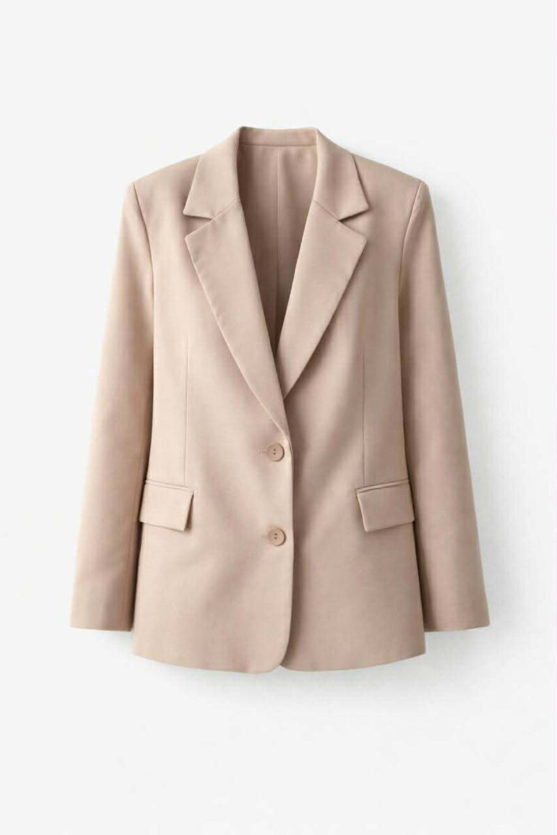 ONE COLOR TWO BUTTONS WOMAN JACKET BEIGE/BEZHE - 2