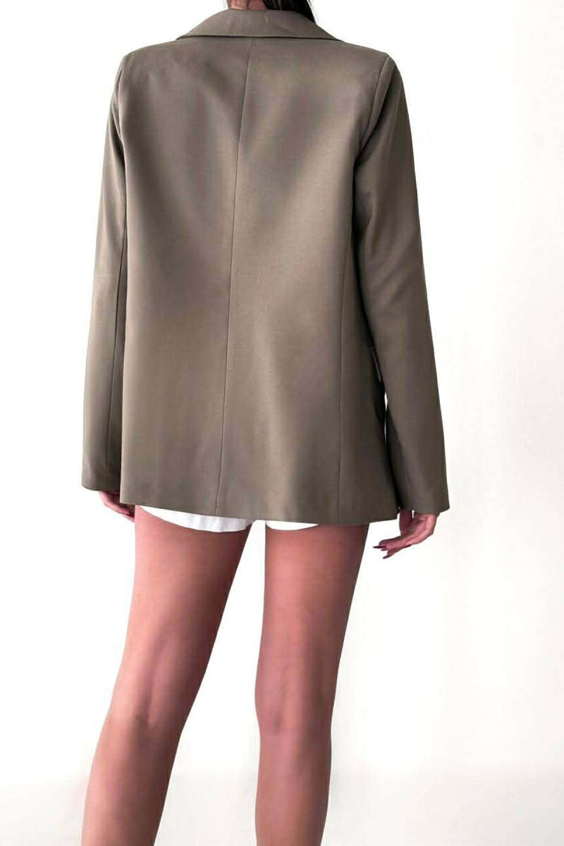 ONE COLOR TWO BUTTONS WOMAN JACKET LIGHT BROWN/KAZB - 2