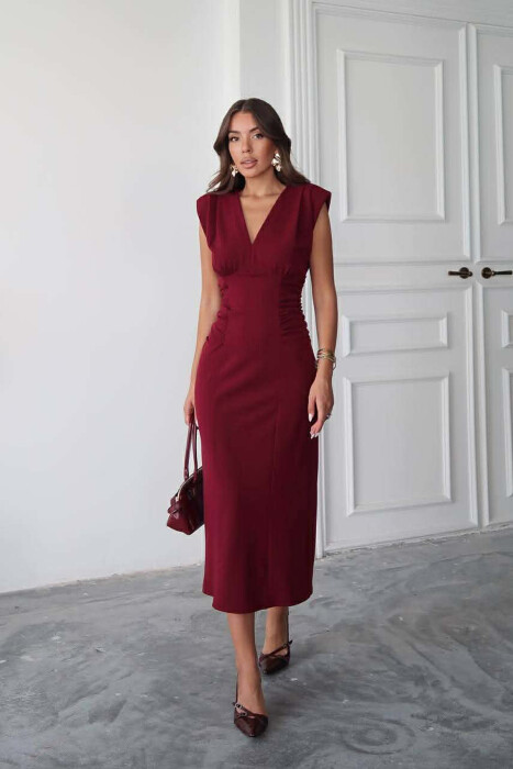 FUSTAN I GJATE ME JAKE V TE HAPUR PER FEMRA NE NGJYRE VISHNJE - KLAUDIO FASHION