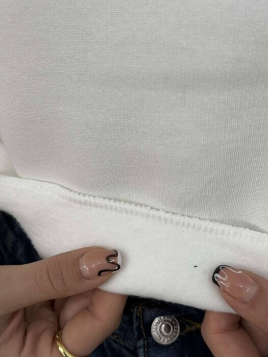 ONE COLOR POLO WOMEN SWEATSHIRT WHITE-E BARDHE - 3