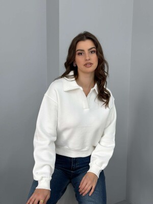 ONE COLOR POLO WOMEN SWEATSHIRT WHITE-E BARDHE 