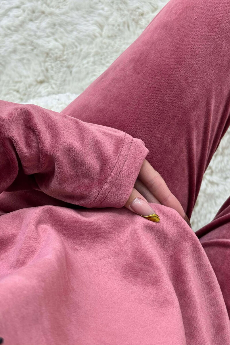 ONE COLOR VELVET SWEATSHIRT+JOGGERS WOMEN PYJAMAS VINEGAR/UTHULL - 4