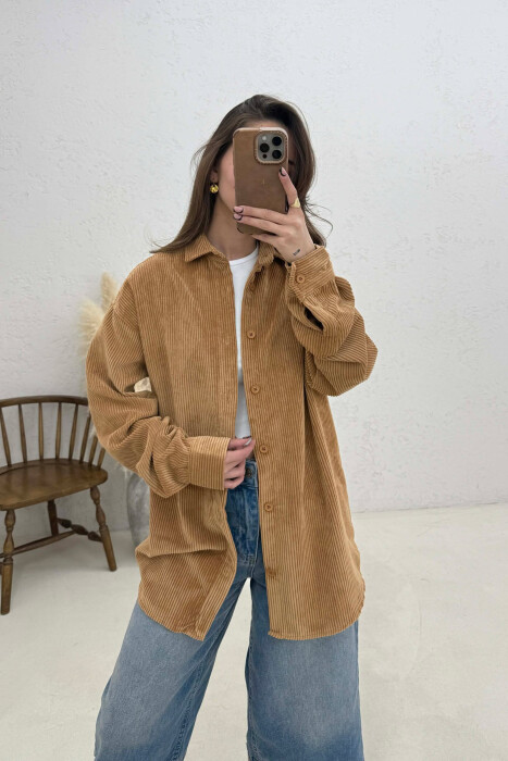 KEMISHE NJE NGJYRESHE PER FEMRA NE NGJYRE BEZHE - KLAUDIO FASHION