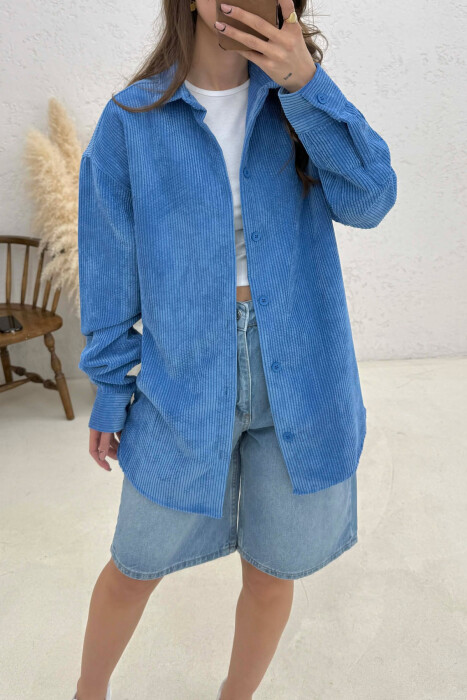 ONE COLOR WOMAN SHIRT BLUE/BLU - 2