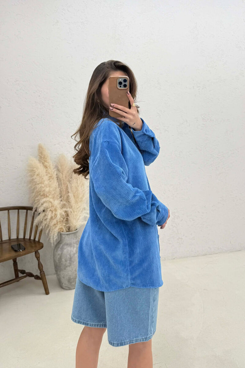 ONE COLOR WOMAN SHIRT BLUE/BLU - 3