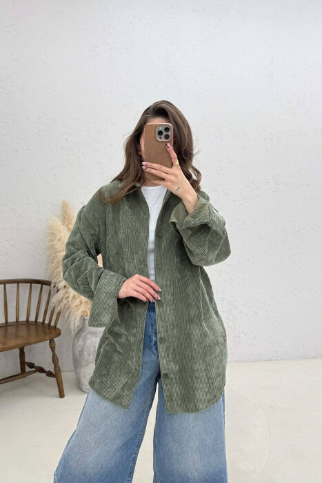 ONE COLOR WOMAN SHIRT GREEN/JESHILE 