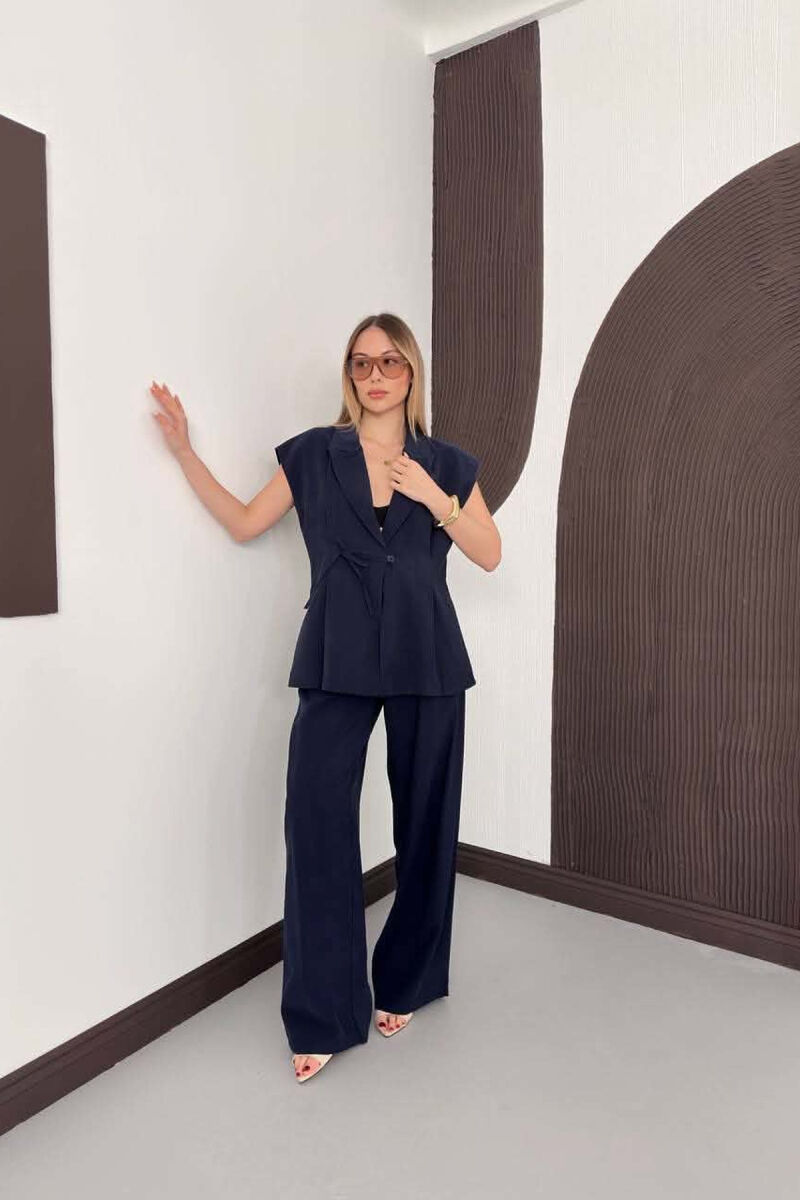 ONE COLOR VEST + TROUSERS WOMAN SET BLUE/BLU - 2