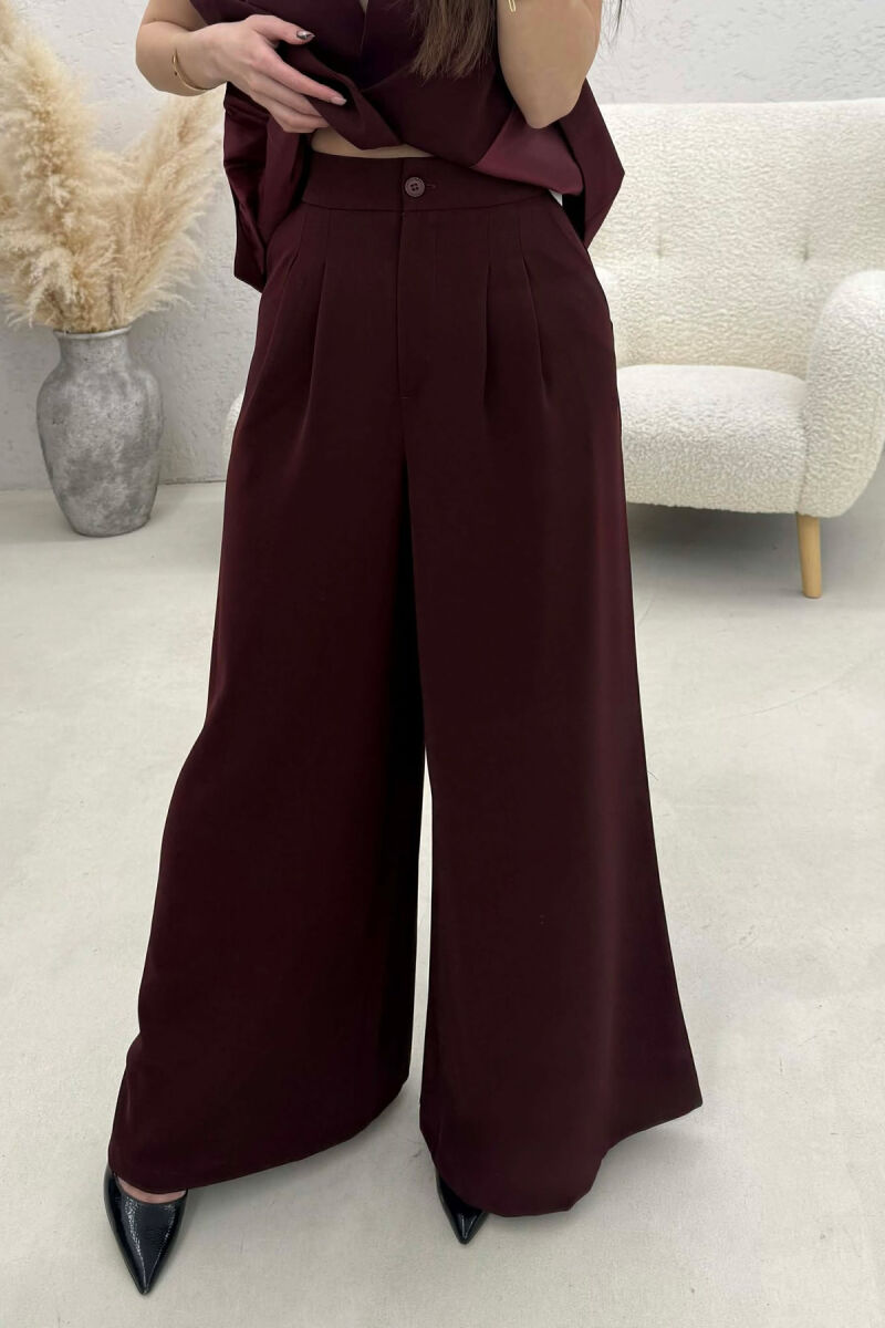 ONE COLOR VEST + TROUSERS WOMAN SET DARK BURGUNDY/VISHNJE E ERRET - 4