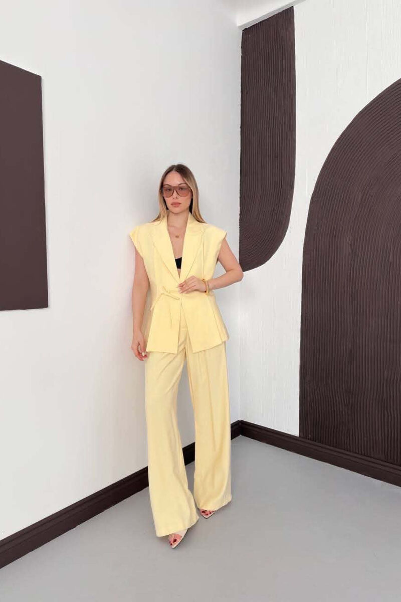 ONE COLOR VEST + TROUSERS WOMAN SET YELLOW/E VERDHE - 6