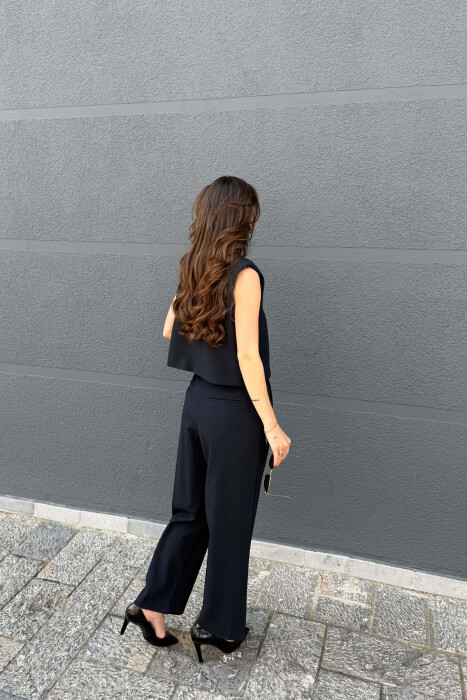 ONE COLOR VEST+ TROUSERS WOMEN SET BLUE/BLU - 4