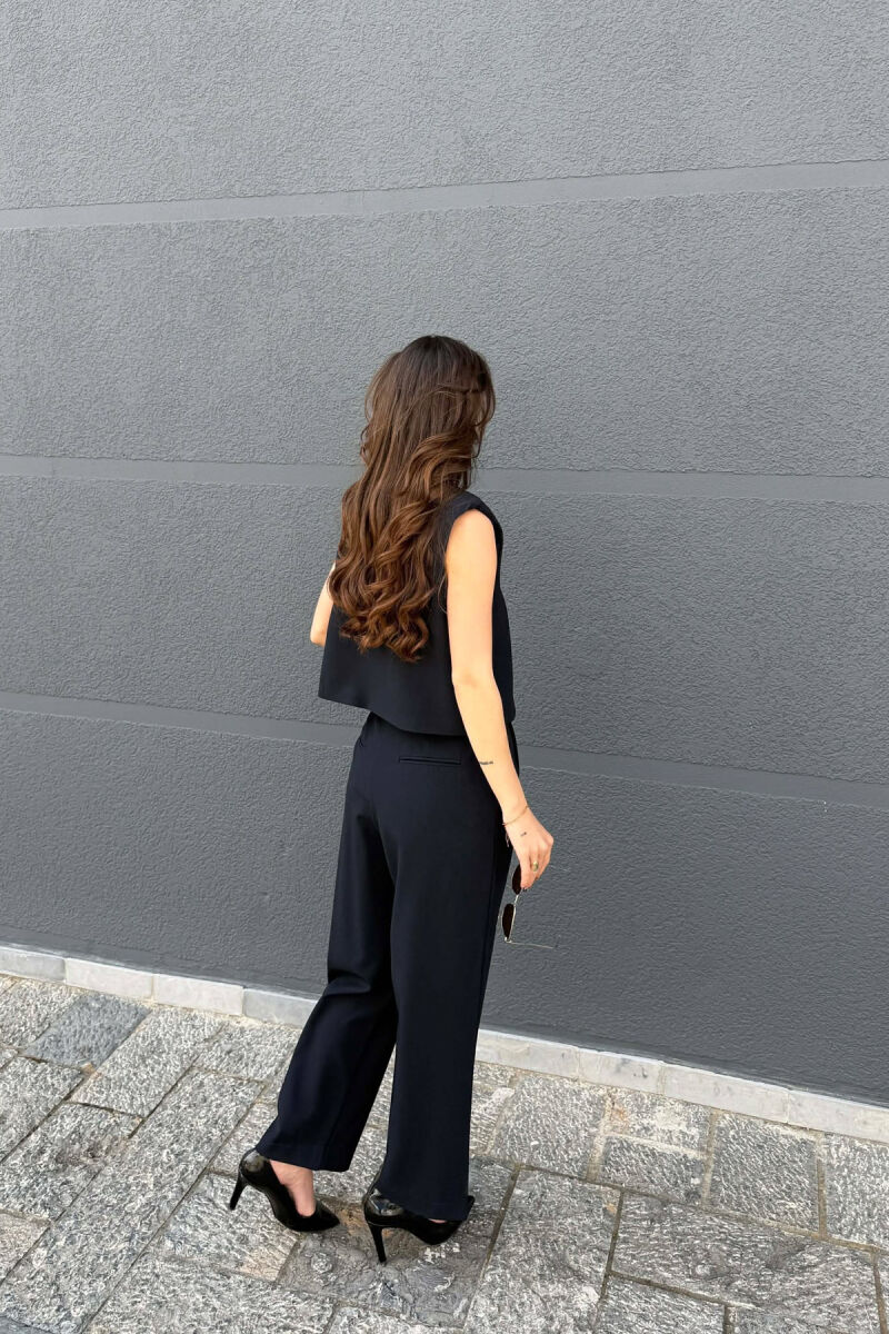 ONE COLOR VEST+ TROUSERS WOMEN SET BLUE/BLU - 4