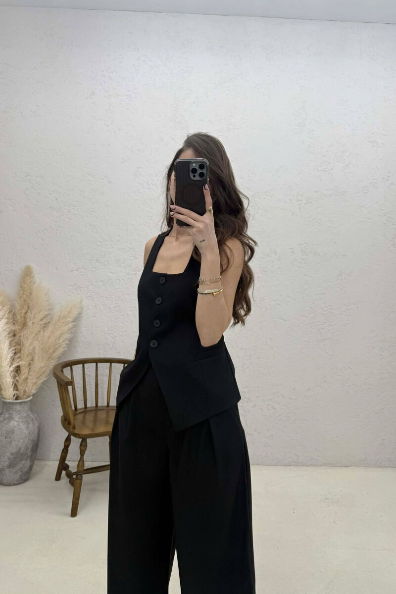 ONE COLOR VEST+TROUSERS ONE COLOR WOMEN SET BLACK/ E ZEZE - 4