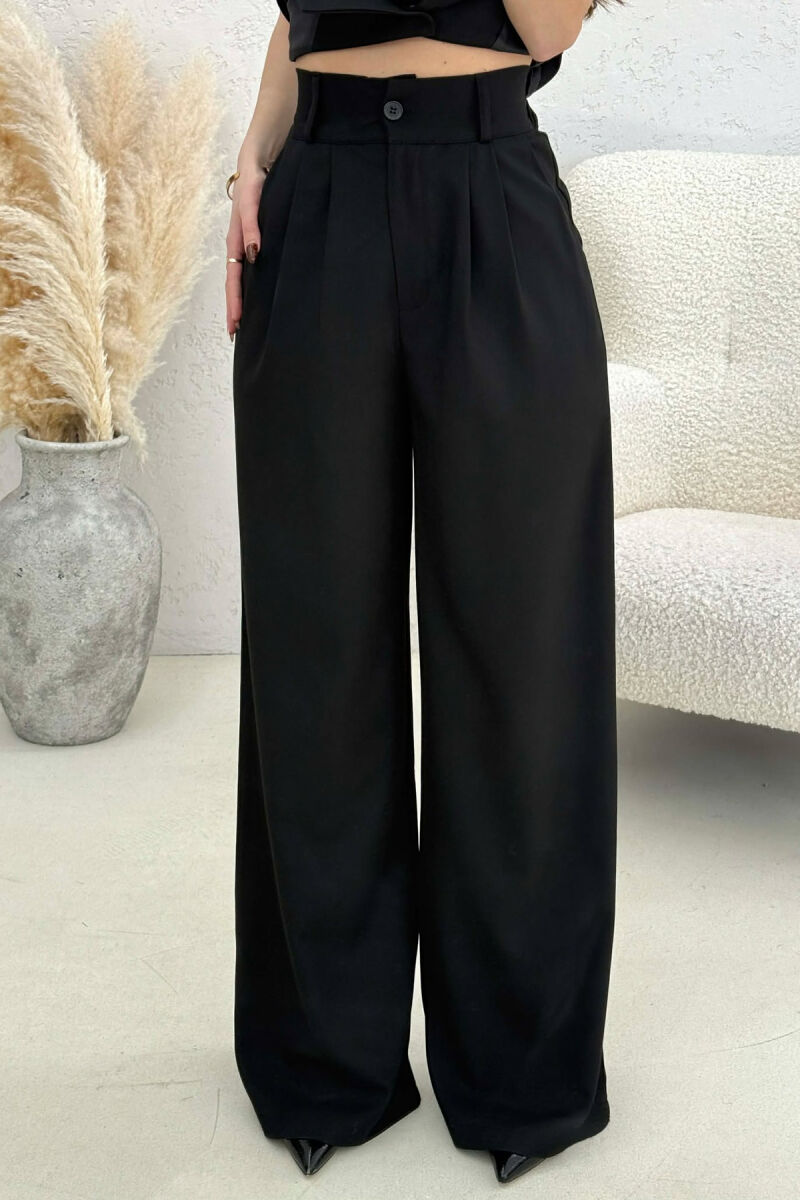 ONE COLOR VEST+TROUSERS WOMEN SET BLACK/ E ZEZE - 3