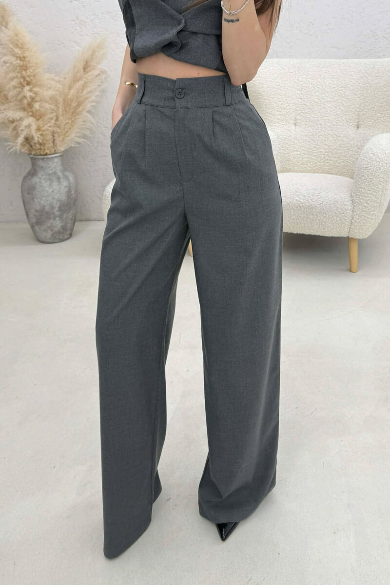 ONE COLOR VEST+TROUSERS WOMEN SET GREY/GRI - 3