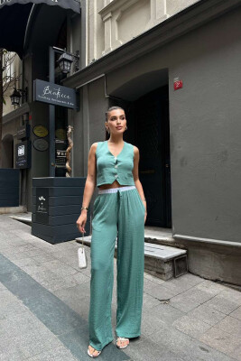 ONE COLOR VEST+TROUSERS WOMEN SET MINT/MENTE 