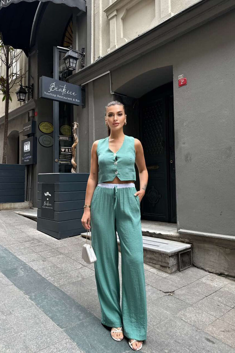 ONE COLOR VEST+TROUSERS WOMEN SET MINT/MENTE - 2