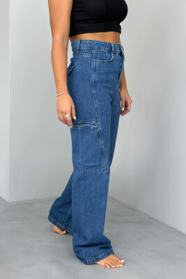 ONE COLOR WIDE LEG WOMAN JEANS BLUE/BLU 