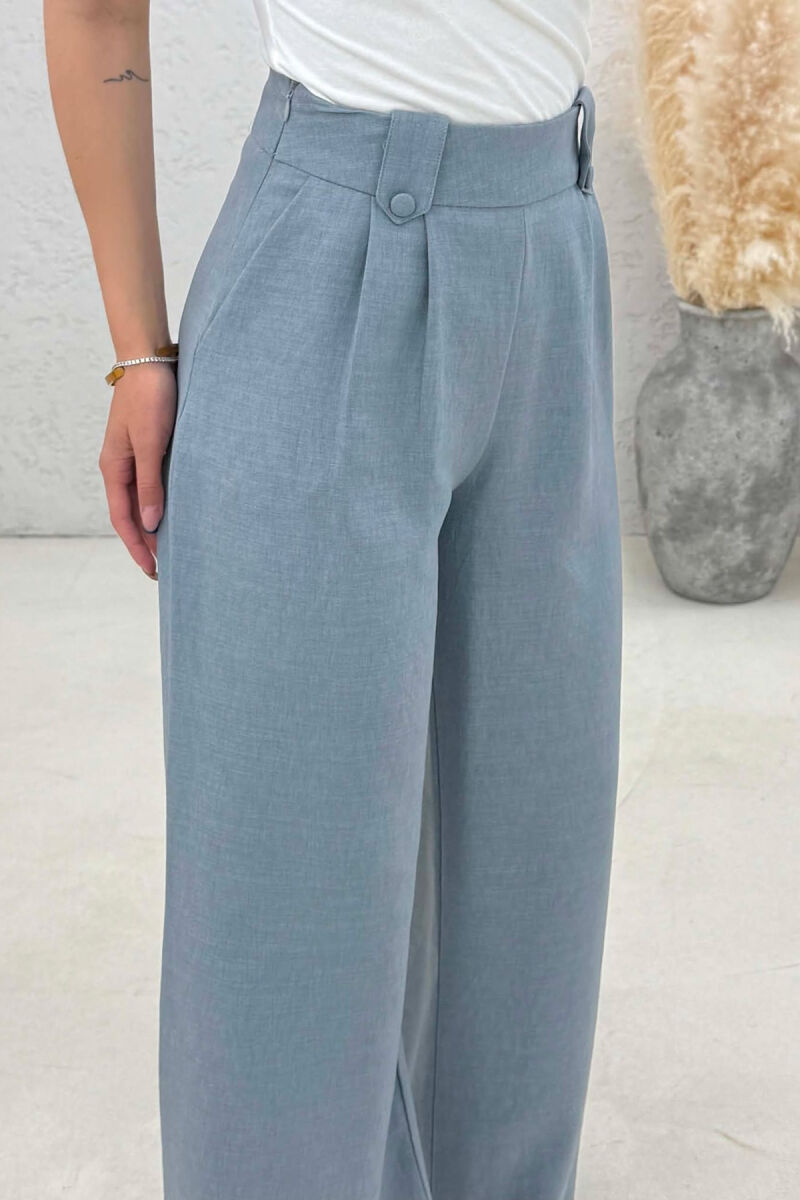 ONE COLOR WIDE LEG WOMAN TROUSERS GREY/GRI - 2