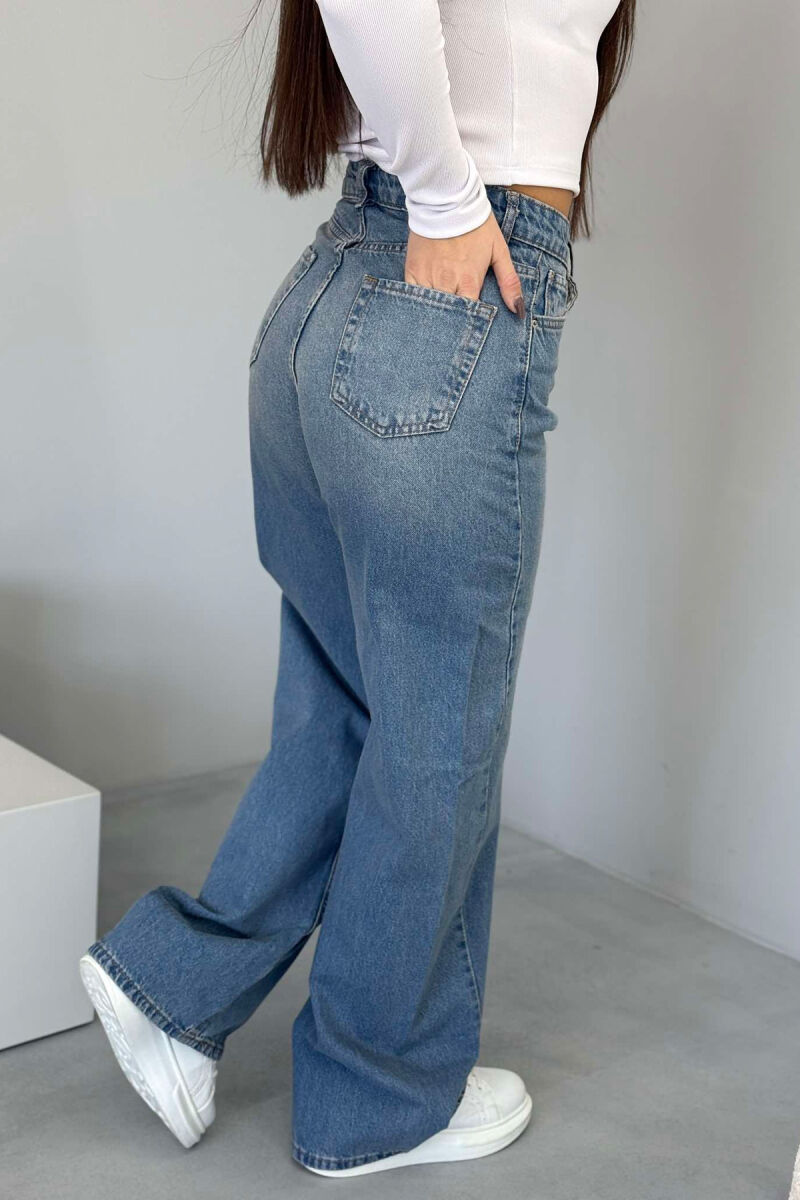 ONE COLOR WIDE LEG WOMEN JEANS LIGHTBLUE/BZ - 4