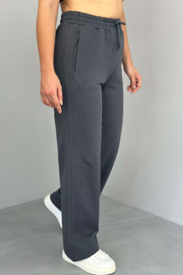 ONE COLOR WIDE LEG WOMEN SWEATPANTS DARK GREY/GEE 