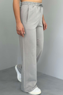 ONE COLOR WIDE LEG WOMEN SWEATPANTS GREY/GRI 