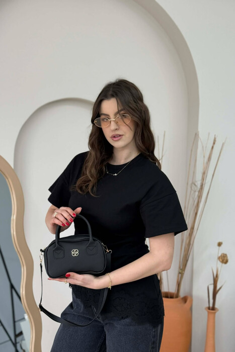 ONE COLOR WOMAN BAG BLACK/ E ZEZE - 4