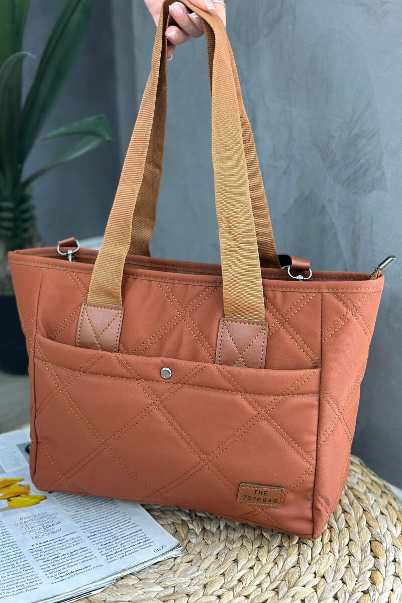 ONE COLOR WOMAN BAG BROWN/KAFE - 3