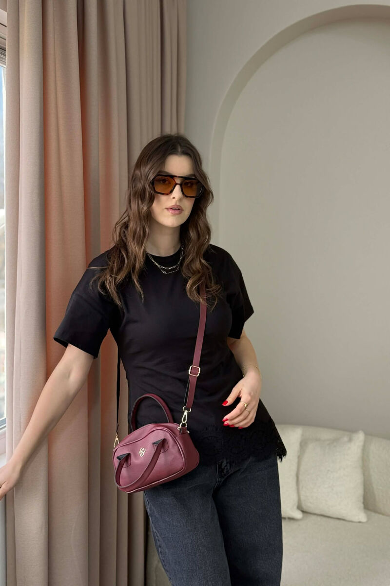 ONE COLOR WOMAN BAG BURGUNDY/VISHNJE - 4