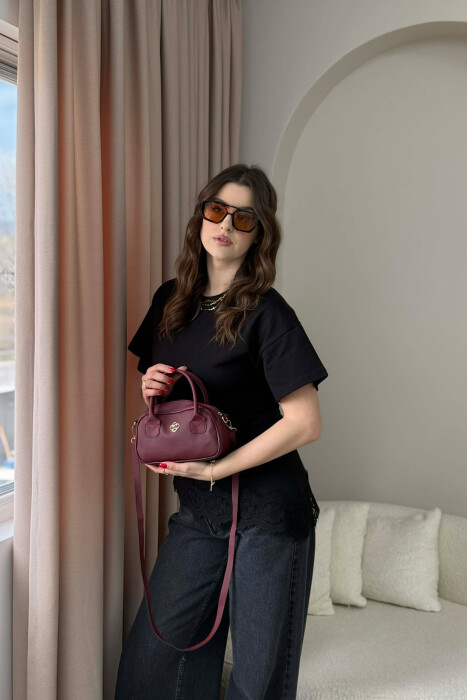 ONE COLOR WOMAN BAG BURGUNDY/VISHNJE - 6