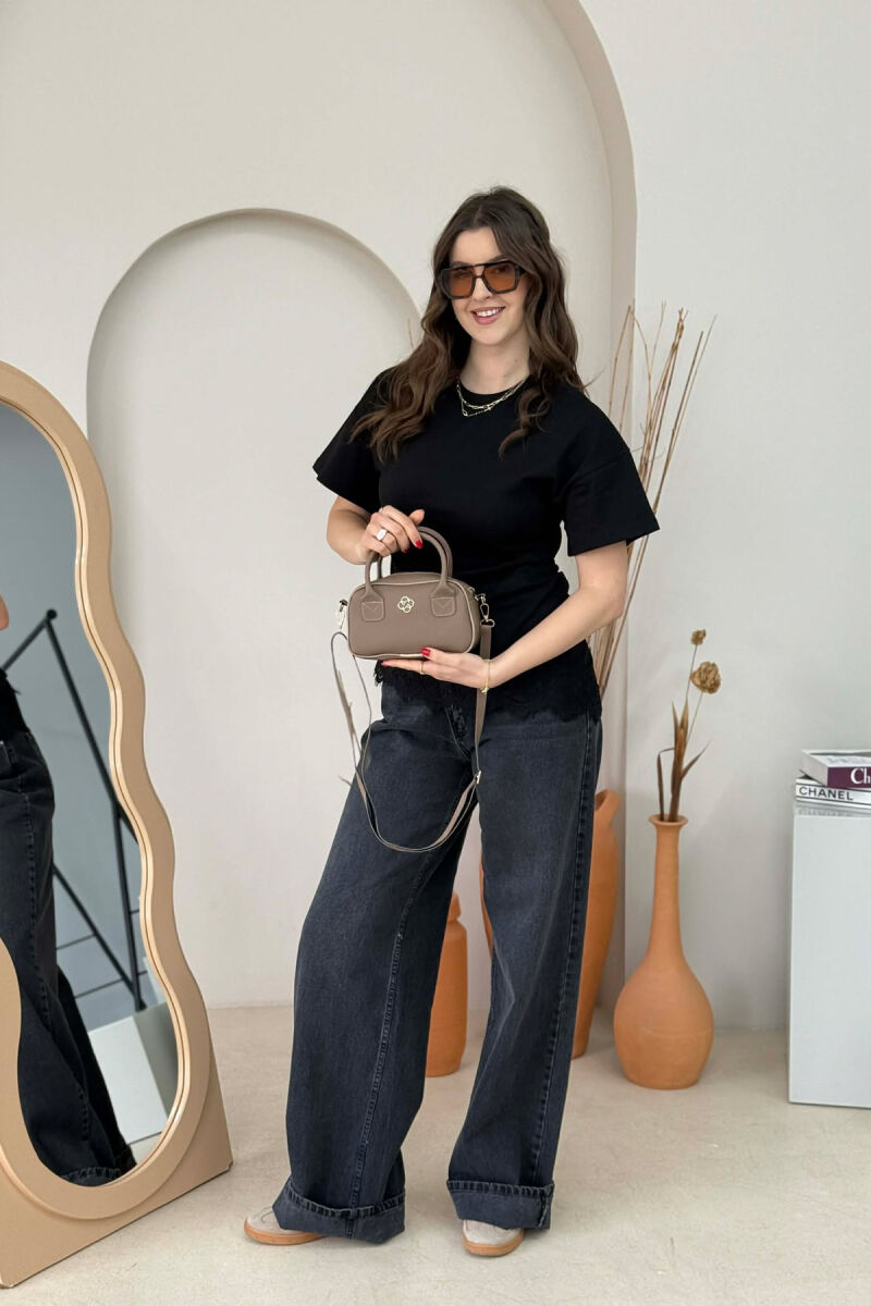 ONE COLOR WOMAN BAG DARK BEIGE/BEZHE ERRET - 5