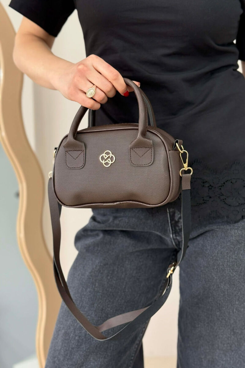 ONE COLOR WOMAN BAG DARK BROWN/KAE - 1