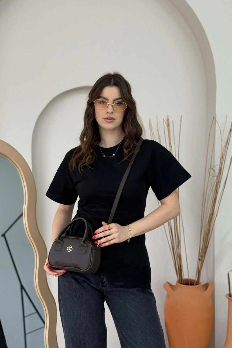 ONE COLOR WOMAN BAG DARK BROWN/KAE - 2