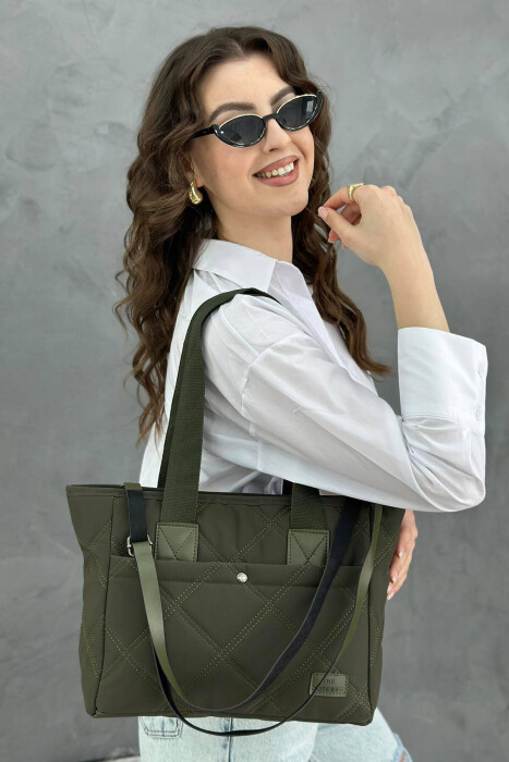 ONE COLOR WOMAN BAG GREEN/JESHILE - 3