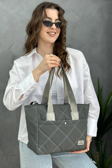 ONE COLOR WOMAN BAG GREY/GRI - 3