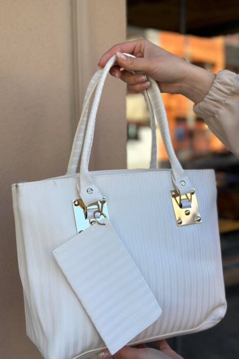 ONE COLOR WOMAN BAG WHITE-E BARDHE - 5