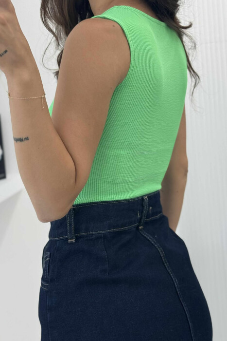 ONE COLOR WOMAN BODY LIGHT GREEN/JEZB - 4